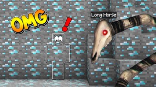 ซ่อนแอบหนีเอาชีวิตรอด!! เป็นเพชรหนีจาก ม้าคอยาว!!? จะรอดไหม!?? (Minecraft LongHorse)