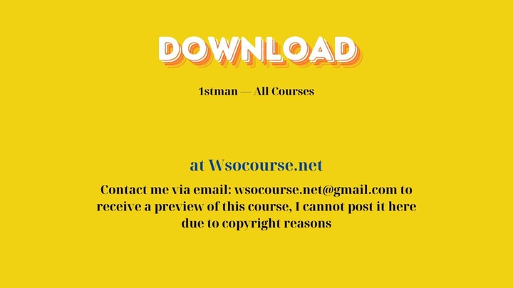 (WSOCOURSE.NET) 1stman — All Courses