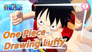 [One Piece] Drawing Luffy with Mark Pen&Water Color_3