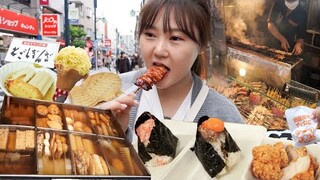 Ep.9 🇯🇵 일본 현지인들만 안다는 도쿄에 숨겨진 맛집들이 모여있는곳!! "토고시긴자" 겨울철 길거리 먹방 | 오니기리, 오뎅, 생맥주, 붕어빵 Mukbang