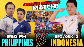 CROSS SERVER MATCH! Philippines RSG vs. Indonesia ONICc & RRQ in Rank! ~ Mobile Legends