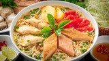 Bí Quyết nấu BÚN CÁ cực phẩm thơm ngon hoàn toàn không tanh của Cô Ba | Fish Rice Noodle Soup