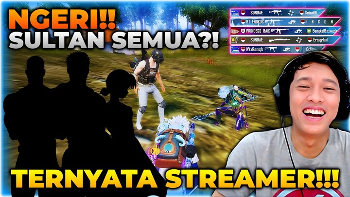 NGERI !! DALAM SATU MATCH BANYAK SEKALI SULTAN , TERNYATA KETEMU BEBERAPA STREAMER !! - PUBG MOBILE