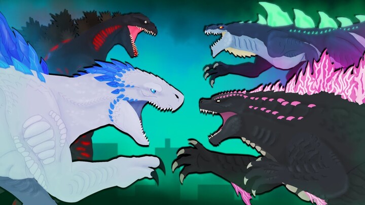 Evolved Godzilla and Kaiju battle animations | Shimo, Shin Godzilla, Kong, Zilla Jr | DinoMania