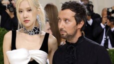 Anthony and ROSÉ attend the Met Gala charity gala red carpet