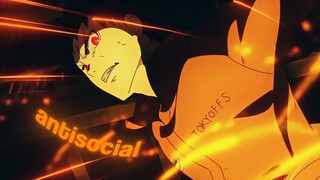 「Antisocial 🙅‍♂️👑」Fire Force x Demon Slayer (ft @ne0n75   )「EDIT/AMV」4K