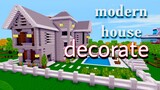 Cách xây nhà hiện đại (nhà 2:trang trí) miniwould How to build a beautiful modern house Minecraft