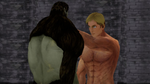 Erwin Titan vs Beast Titan (Jotaro vs Dio Parody)