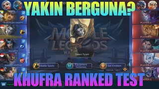 KHUFRA BENERAN BERGUNA BUAT TEAM? YUK TEST DI RANK MATCH - SUPAYA LEBIH YAKIN!