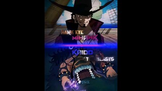 Mihawk vs Kaido || One piece || who is stronger #anime #animeamv #onepiece #shorts #short #luffy #fy