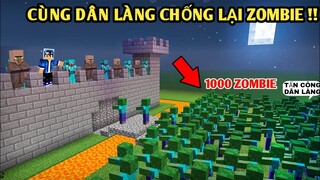 Thử Thách 1 Ngày Biến Thành Dân Làng | CHỐNG LẠI ĐẠI DỊCH ZOMBIE | Trong Minecraft Pe..!!