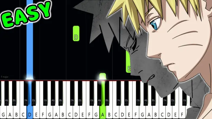 Loneliness - Naruto Shippuden OST - EASY Piano Tutorial [animelovemen]