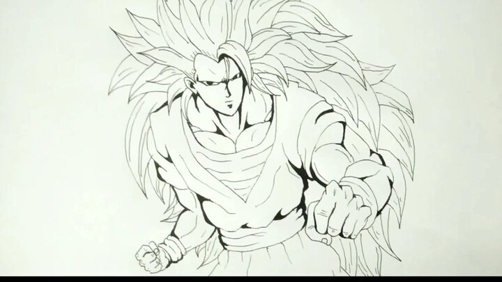 Drawing Son Goku Super Saiyan 3 | Dragon Ball Super