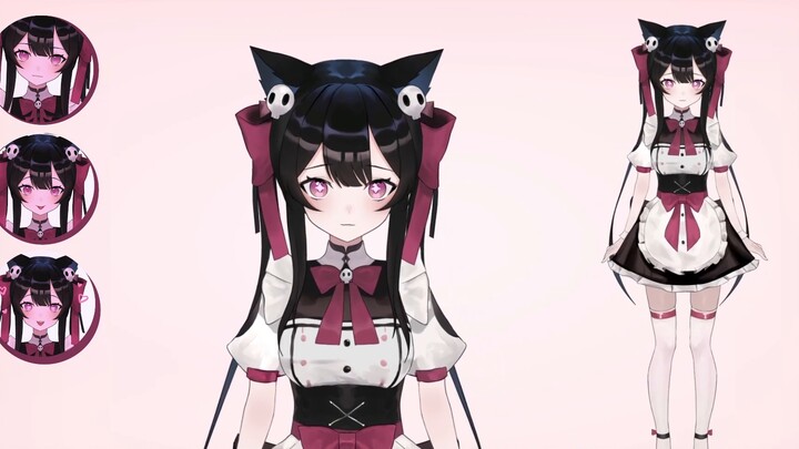 [Free L2D model] A maid cat that can stick out its tongue, just click and get it~!