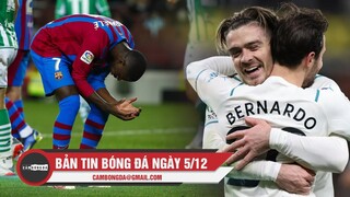 Bản tin Bóng Đá ngày 5/12 | Barca thua trận đầu tiên dưới thời Xavi; Man City vươn lên đầu bảng EPL