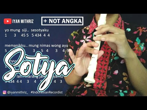 NOT ANGKA SOTYA - cipt. Dru Wendra Wedhatama (RECORDER COVER) + Akustik Instrument - Bstation