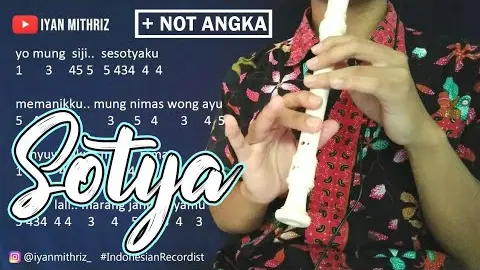 NOT ANGKA SOTYA - cipt. Dru Wendra Wedhatama (RECORDER COVER) + Akustik Instrument - Bstation