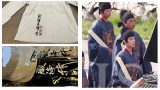 Xiao Zhan generously sent colorful T-shirts, jackets, caps (600 products) to give to the film crew