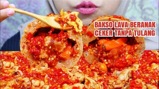 ASMR BAKSO LAVA CEKER TANPA TULANG PEDAS KOREA | ASMR INDONESIA