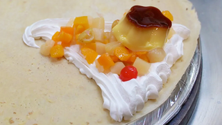 【町のクレープ屋さん・神戸】プリンクレープの作り方｜Puding Crepe｜Japanese Street Food｜Creamy Crepe Compilation｜Crêpe・