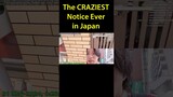 The CRAZIEST Notice Ever in Japan