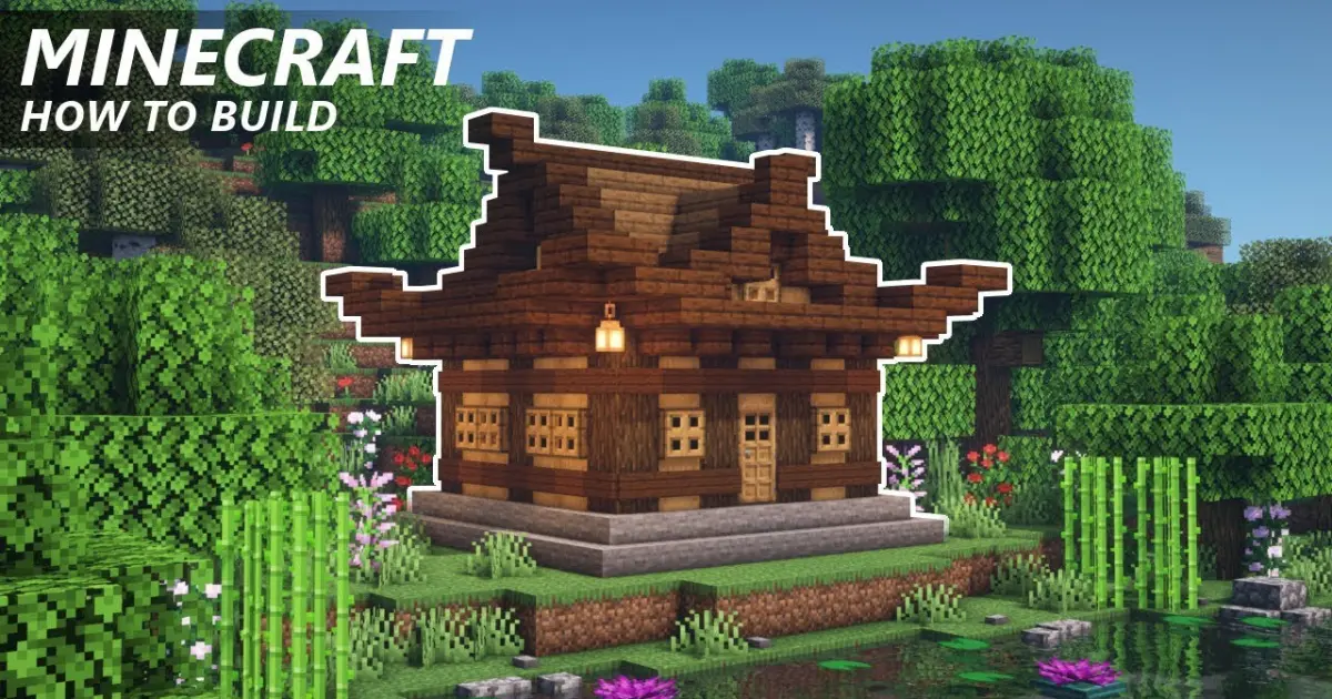 Minecraft How To Build A Small Japanese House Survival Starter House Tutorial Bilibili