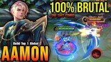 100% Brutal DMG Build Aamon One Shot Combo!! - Build Top 1 Global Aamon ~ MLBB