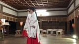Japanese Miko's sacrificial sword dance