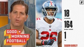 GMFB | Peter Schrager impressed Saquon Barkley returned with 164 rush yds, TD and GW 2-pt conversion