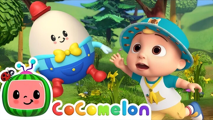 YouTube CoComelon | JJ's Humpty Dumpty Outdoor Chase Song! Catch the Toy Egg! 🥚 | CoComelon