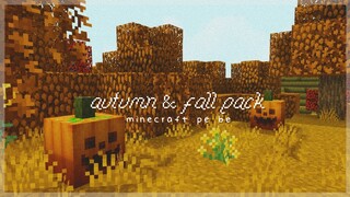 🎃🍂 autumn texture pack in minecraft pe & be ~ halloween/fall aesthetic