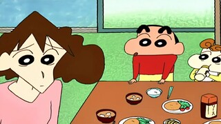 [Crayon Shin-chan] Hiroshi sedang cuti berbayar. Sarapannya berupa potongan daging babi goreng denga