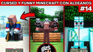 Cursed y funny Minecraft pero los Aldeanos piensan y están bizarros! #14