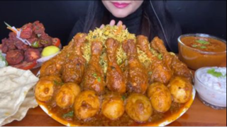 ĂN SPICY VEG BIRYANI, SPICY GÀ CURRY, EGG CURRY, GÀ-THỰC PHẨM-gia vị l ASMR #amthuc #monngon