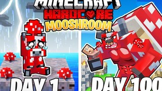 ฉันรอดมาได้ 100 วันในฐานะ MOOSHROOM ใน Minecraft แบบฮาร์ดคอร์!