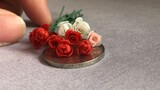[Resin Tanah Liat] Miniatur Bunga, Bunga Mawar, Bunga Mawar Austin