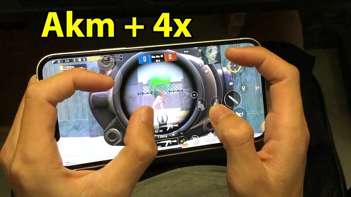 PUBG Mobile | Test thử cam tay mới | Akm + 4x toàn đầu trong TDM