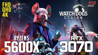 Watch Dogs Legion on Ryzen 5 5600x + RTX 3070 1080p, 1440p, 2160p benchmarks!