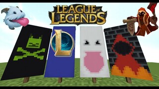 ✔ TOP 4 LEAGUE OF LEGENDS BANNERS IN MINECRAFT TUTORIAL!