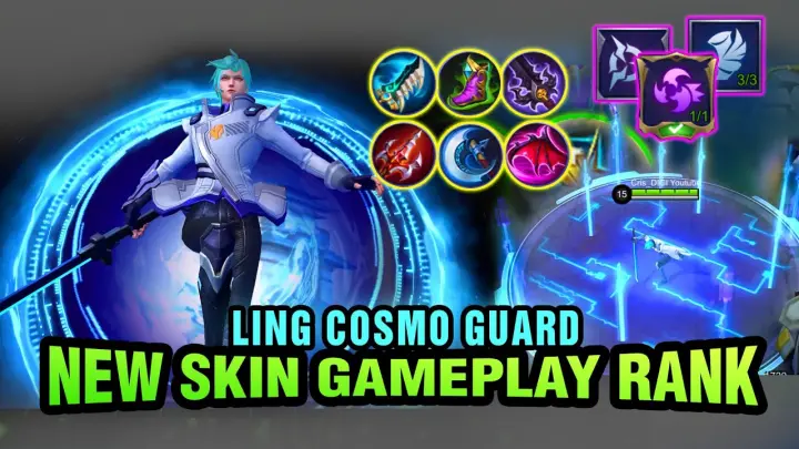 BACK ON META | Ling New Skin Gameplay | Cosmo Guard Ling | Cris Digi - Admin Josiah | MLBB