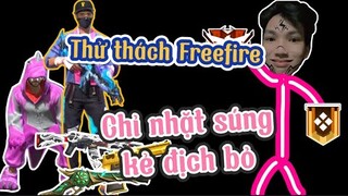 Trà trộn vào team địch chỉ nhặt súng địch vứt trong Freefire | Chú Xám