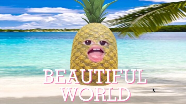 一个萝唱了一段Beautiful World