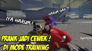 PRANK JADI CEWEK DI MODE TRAINING TERNYATA CEWEK BENERAN