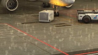 Experience the ultra-realistic graphics of taking off in the rain and enjoy an immersive rainy night