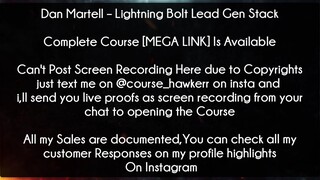 Dan Martell Course Lightning Bolt Lead Gen Stack Download