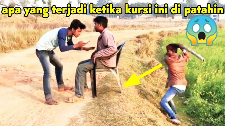 Apa yang terjadi ketika kursi ini di patahin?,#video lucu sumpah bikin ngakak