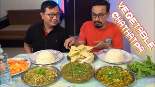 Chagempomba, Mimi singju, Kanghou | Vegetable  EATING CHALLENGE  | Mana Masing  chaba hanba  tanaba