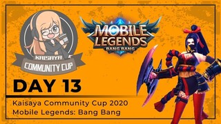 Day 13 of the Kaisaya Community Cup 2020 Mobile Legends: Bang Bang!