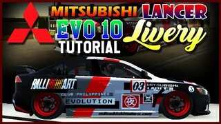 MITSUBISHI LANCER EVOLUTION 10 LIVERY TUTORIAL | Car Parking Multiplayer | New Update | zeti