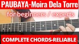 How to Play - PAUBAYA | Moira Dela Torre Acoustic Guitar Chords || Guitar Cover